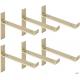 Industrial Metal Shelf Support with Lip for Wooden Boards Heavy Duty T Brackets 6inch