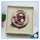 Shinny Gifts Crystal Animal Design Folding Double Side Make up Mirror Metal Compact Mirror