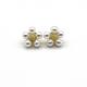 Gold Mens Diamond Cufflinks Inlaid Pearl 1.5cm×1.5cm Size OEM ODM