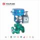 Corrosion Proof Single Seated Globe Control Valve , Hydraulic Lined Control Valve