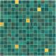 Good sale green mosaic with gold line 20mm glass mosaic mix pattern