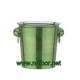 Green color stainless steel ice bucket 3L 5L metal beer bucket beer tub beverage cooler