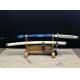 hand made japanese real sword with clay tempered real hamon blue blade  SS016