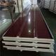 14kg 1050 type eps sandwich roof panel with 0.4mm wine red steel sheet up and grey white down