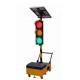 Mobile IP68 Solar Traffic Light 8000mcd Poly carbonate For Road Safety
