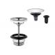 steel 304 brush pop up stainless 316 satin basin water waste clip and open for sink
