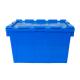 Customized Logo PP Warehouse Moving Plastic Crate with Lid Stackable Removal Storage Crates