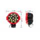 Three Housing Color Balck/Yellow/Red 51W 3800LM 6000K 17 Pieces Epistar LED 7 Inch LED Work Light