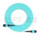MPO-MPO Trunk Cable Aqua Round Boot Fiber Optic Pigtail Patch Cord for Versatile Networking Solutions