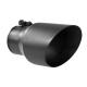 Round Black Coated 3 Inch Exhaust Tip For Auto Tail Pipe