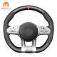 Matte Carbon Suede Steering Wheel Cover for Mercedes-Benz AMG GT A35 W177 C43 C63 E53 E63 G63 W213 W205 W463 W222