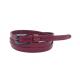 Womens Genuine Cowhide Leather Belt  Thin  Vintage In Red Color