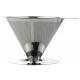 Durable Pour Over Coffee Filter Cone With Stand , Metal Coffee Dripper