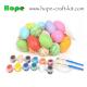 Assorted colors Solid Wooden Easter eggs for kids children DIY Graffiti painging can be with