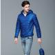new style small quantity solid color nylon/polyester winter mix size slim fit men goose feather jacket
