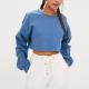 Women Cropped Sweater Soft Crewneck Sweatshirt Customized