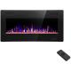 60 inch Electric Fireplace Insert Heater Metal Glass Construction with 9 Colors Flame