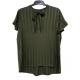 2020 new design bowknot Fashion Ladies black color Blouse with Short Sleeve OEM / ODM