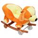 Fashion Orange Baby Rocking Chair Dog Animal Plush Toys With Music For Children Playing Riding