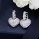 Fashion Crystal CZ Heart Shape Eearring high quality sparking bling Heart Shape Jewelry Earrings Necklace Jewelry Set