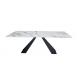 Genuine Ceramic Marble Top Dining Table With Steel Base