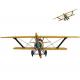 PU Leather Resin Vintage Airplane Model Plywood Frame For Decor Decoration
