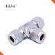 Forged 316 Stainless Steel Tube Fittings T Shape For Water Oil Gas 3000psi