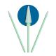 Green Cleanroom Products Plastic Handle Cleanroom Foam Swabs Polypropylene