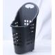 Gray Big Size Trolley Basket Supermarket Hand Pull Plastic Grocery Basket