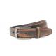 Custom 140cm Mens Leather Dress Belt With Zinc Alloy Buckle