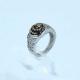 Fashion 316L Stainless Steel Casting Clay CZ Stones Ring LRX449
