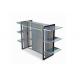 Clear Termpered Glass Shelf Garment Display Stand In Gray Color
