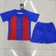 Blue Red Children'S Soccer Uniform Soccer Jersey Personalized Name