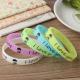 New products 2017 glow in the dark silicone bracelet wristband customized