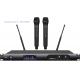LS-7410 UHF fixed frequency wireless microphone system with Pro dual Mics & LCD blacklight screen / rack mountable