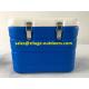 Portable 16 Liter PU Insulation Blue Plastic Ice Cooler Box