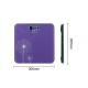 Dandelion Pattern Electronic Bathroom Scales With Purple Square Shape