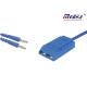 PVC  Blue 4.0 Banana Plug Patient Return Diathermy Electrode Pad Cable