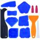 12 Pieces Caulking Tool Silicone Sealant Finishing Grout Tools Kit Caulk Skirting Boards & Base Boards Replaceable Pads