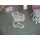 Plastic Supermarket Folding Shopping Carts With Swivel Casters