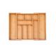 Complex Expandable Natrual Bamboo Storage Drawer Organizer Set
