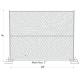 8' x 10' “Great Wall” temporary chain link fence panels 11.5ga wire 60mm x 60mm