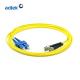 SC - ST Duplex Fiber Patch Cord PVC Yellow 3M Fiber Cable OEM / ODM