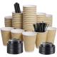 Food Grade Custom Printed Takeaway Coffee Cups 6oz 8oz 10oz For Restaurant