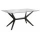 Black Metal Leg 58kgs 750cm Modern Rectangular Dining Tables