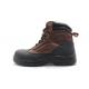 Casual Tumbled Leather Upper Safety Toe Walking Boots For Cowboy Anti Smashing