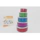 Tableware colorful stainless steel food storage box round shape storage container