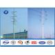 8M Angle composite utility poles , galvanised steel pole 470 ~ 630 Mpa Tensile Strength