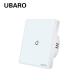 UBARO 1gang Tempered Glass Touch Switch Panel 86*86mm 100-240VAC Input