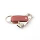 Customizable Logo Print / Embossing Leather Memory Stick With 10mb/S Writing Speed